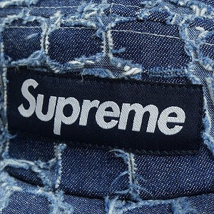 SUPREME シュプリーム 25SS Frayed Croc Denim Camp Cap Indigo キャンプキャップ インディゴ Size 【フリー】 【新古品・未使用品】 20820005