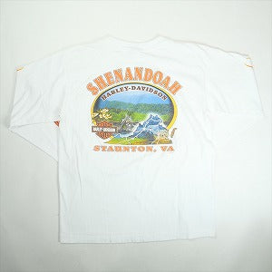 VINTAGE ヴィンテージ Harley Davidson ハーレーダビッドソン Red Flame LS Tee ロンT 白 Size 【L】 【中古品-良い】 20820106