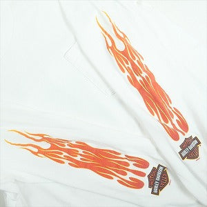 VINTAGE ヴィンテージ Harley Davidson ハーレーダビッドソン Red Flame LS Tee ロンT 白 Size 【L】 【中古品-良い】 20820106