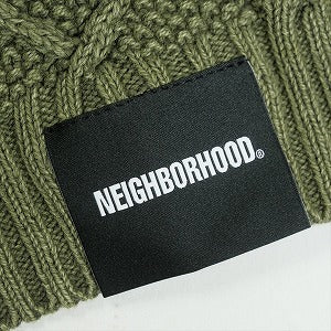 NEIGHBORHOOD ネイバーフッド 24AW WASHED CREWNECK CABLE SWEATER 24213NH-KNM01 セーター オリーブ Size 【L】 【中古品-非常に良い】 20820178