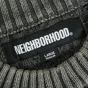NEIGHBORHOOD ネイバーフッド 24AW WASHED CREWNECK CABLE SWEATER 24213NH-KNM01 セーター 灰 Size 【L】 【中古品-非常に良い】 20820179