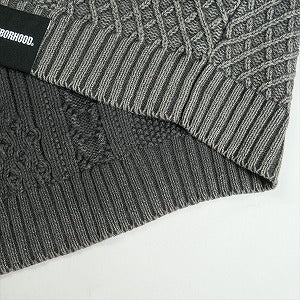 NEIGHBORHOOD ネイバーフッド 24AW WASHED CREWNECK CABLE SWEATER 24213NH-KNM01 セーター 灰 Size 【L】 【中古品-非常に良い】 20820179