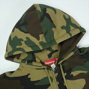 SUPREME シュプリーム 25SS Big Logo Zip Up Hooded Sweatshirt Woodland Camo パーカー 緑 Size 【M】 【新古品・未使用品】 20820389