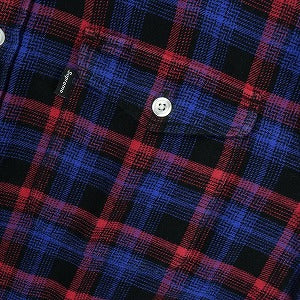 SUPREME シュプリーム 11AW Ombre Plaid Shirt Navy 長袖シャツ 紺 Size 【L】 【中古品-良い】 20820399