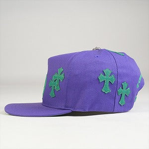 CHROME HEARTS クロム・ハーツ HAT 5 PANEL CAP BSBL SAX PRPL W/KLY GRN クロスパッチ付きキャップ 紫 Size 【フリー】 【新古品・未使用品】 20820604