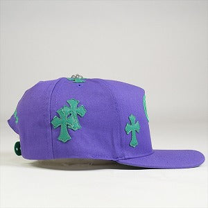 CHROME HEARTS クロム・ハーツ HAT 5 PANEL CAP BSBL SAX PRPL W/KLY GRN クロスパッチ付きキャップ 紫 Size 【フリー】 【新古品・未使用品】 20820604