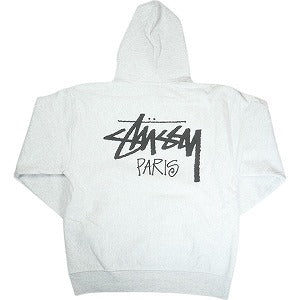 STUSSY ステューシー 25SS STOCK PARIS HOOD ASH HEATHER パリ限定パーカー 灰 Size 【M】 【新古品・未使用品】 20820607