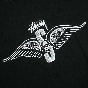 STUSSY ステューシー 25SS SKULL WINGS PIGMENT DYED LS TEE BLACK ロンT 黒 Size 【M】 【新古品・未使用品】 20820663