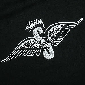 STUSSY ステューシー 25SS SKULL WINGS PIGMENT DYED LS TEE BLACK ロンT 黒 Size 【M】 【新古品・未使用品】 20820663