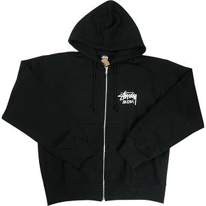 STUSSY ステューシー 25SS STOCK LONDON ZIP HOOD BLACK ロンドン限定ジップパーカー 黒 Size 【L】 【新古品・未使用品】 20820677