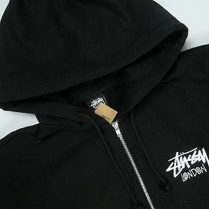 STUSSY ステューシー 25SS STOCK LONDON ZIP HOOD BLACK ロンドン限定ジップパーカー 黒 Size 【L】 【新古品・未使用品】 20820677