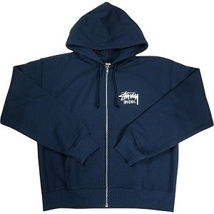 STUSSY ステューシー 25SS STOCK LONDON ZIP HOOD NAVY ロンドン限定ジップパーカー 紺 Size 【XL】 【新古品・未使用品】 20820678