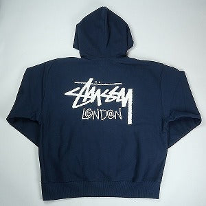 STUSSY ステューシー 25SS STOCK LONDON ZIP HOOD NAVY ロンドン限定ジップパーカー 紺 Size 【XL】 【新古品・未使用品】 20820678