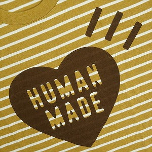 HUMAN MADE ヒューマンメイド 25SS HEART STRIPED T-SHIRT BEIGE HM29CS031 ストライプハートTシャツ ベージュ Size 【XL】 【新古品・未使用品】 20821127