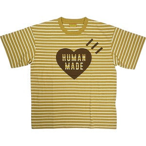 HUMAN MADE ヒューマンメイド 25SS HEART STRIPED T-SHIRT BEIGE HM29CS031 ストライプハートTシャツ ベージュ Size 【M】 【新古品・未使用品】 20821152
