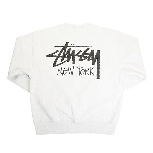STUSSY ステューシー 25SS STOCK NEW YORK CREW ASH HEATHER ニューヨーク限定クルーネックスウェット 灰 Size 【L】 【新古品・未使用品】 20821164