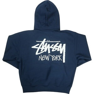 STUSSY ステューシー 25SS STOCK NEW YORK HOOD NAVY ニューヨーク限定パーカー 紺 Size 【L】 【新古品・未使用品】 20821166
