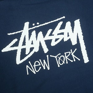 STUSSY ステューシー 25SS STOCK NEW YORK HOOD NAVY ニューヨーク限定パーカー 紺 Size 【L】 【新古品・未使用品】 20821166