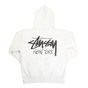 STUSSY ステューシー 25SS STOCK NEW YORK ZIP HOOD ASH HEATHER ニューヨーク限定ジップパーカー 灰 Size 【L】 【新古品・未使用品】 20821173
