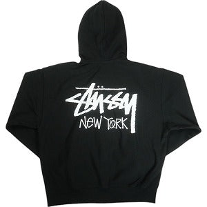STUSSY ステューシー 25SS STOCK NEW YORK ZIP HOOD BLACK ニューヨーク限定ジップパーカー 黒 Size 【L】 【新古品・未使用品】 20821177