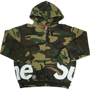 SUPREME シュプリーム 25SS Big Logo Zip Up Hooded Sweatshirt Woodland Camo パーカー 緑 Size 【XL】 【新古品・未使用品】 20821203