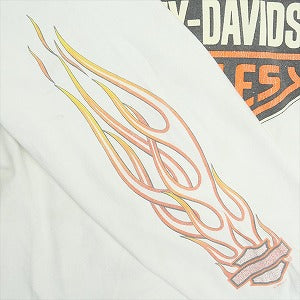 VINTAGE ヴィンテージ Harley Davidson ハーレーダビッドソン Orange Flame LS Tee ロンT 白 Size 【XXL】 【中古品-良い】 20821289