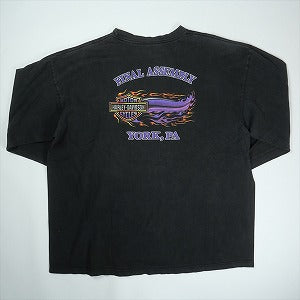 VINTAGE ヴィンテージ Harley Davidson ハーレーダビッドソン Eagle Purple Flame LS Tee ロンT 黒 Size 【XXL】 【中古品-良い】 20821292