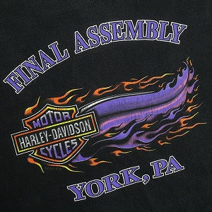 VINTAGE ヴィンテージ Harley Davidson ハーレーダビッドソン Eagle Purple Flame LS Tee ロンT 黒 Size 【XXL】 【中古品-良い】 20821292