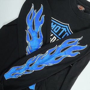 VINTAGE ヴィンテージ Harley Davidson ハーレーダビッドソン Blue Flame LS Tee ロンT 黒 Size 【L】 【中古品-良い】 20821294