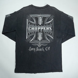 VINTAGE ヴィンテージ West Coast Choppers ウェストコーストチョッパーズ Metallic Iron Cross LS Tee ロンT 黒 Size 【L】 【中古品-良い】 20821303