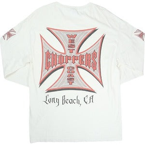 VINTAGE ヴィンテージ West Coast Choppers ウェストコーストチョッパーズ Devil Red Cross LS Tee ロンT 白 Size 【L】 【中古品-良い】 20821304