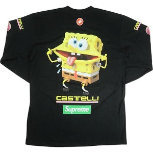 SUPREME シュプリーム ×SpongeBob SquarePants ×Castelli 25SS Racing L/S Tee Black ロンT 黒 Size 【L】 【新古品・未使用品】 20821379