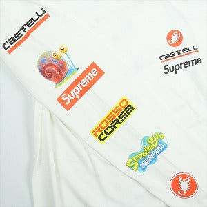 SUPREME シュプリーム ×SpongeBob SquarePants ×Castelli 25SS Racing L/S Tee White ロンT 白 Size 【M】 【中古品-ほぼ新品】 20821396
