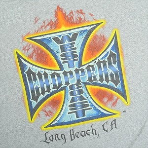 VINTAGE ヴィンテージ West Coast Choppers ウェストコーストチョッパーズ Iron Cross Fire LS Tee ロンT 灰 Size 【XXL】 【中古品-良い】 20821666