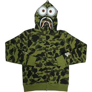 A BATHING APE ア ベイシング エイプ XMINIONS 1ST CAMO Shark Full Zip Hoodie ジップパーカー カーキ Size 【L】 【新古品・未使用品】 20822108