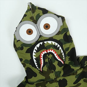 A BATHING APE ア ベイシング エイプ XMINIONS 1ST CAMO Shark Full Zip Hoodie ジップパーカー カーキ Size 【L】 【新古品・未使用品】 20822108