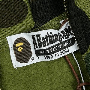 A BATHING APE ア ベイシング エイプ XMINIONS 1ST CAMO Shark Full Zip Hoodie ジップパーカー カーキ Size 【L】 【新古品・未使用品】 20822108