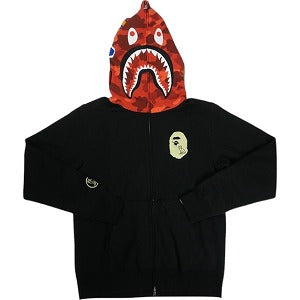 A BATHING APE ア ベイシング エイプ OVO Shark Full Zip Hoodie Black/Red ジップパーカー 黒赤 Size 【L】 【新古品・未使用品】 20822109