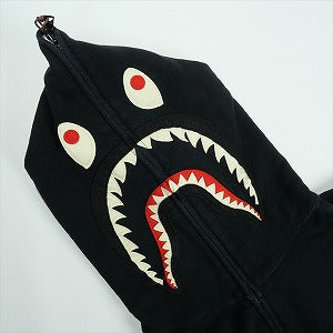 A BATHING APE ア ベイシング エイプ Ponr Shark Full Zip Hoodie ジップパーカー 黒 Size 【L】 【中古品-良い】 20822145