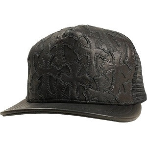 CHROME HEARTS クロム・ハーツ CME CRS HAT TRUCKER CAP LTHR FRONT BLACK キャップ 黒 Size 【フリー】 【新古品・未使用品】 20822277