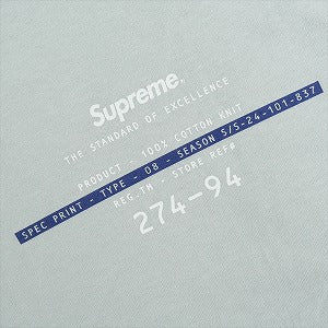 SUPREME シュプリーム 24SS Standard Tee Cement Tシャツ 灰 Size 【XL】 【新古品・未使用品】 20822383