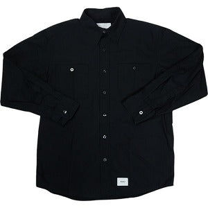 WTAPS ダブルタップス 18AW CLUTCH SHIRT. COTTON TYPEWRITER 長袖シャツ 黒 Size 【S】 【中古品-良い】 20822438
