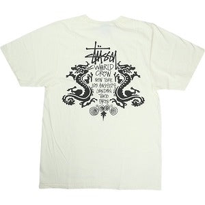 STUSSY ステューシー 25SS DOUBLE DRAGON PIGMENT DYED NATURAL Tシャツ 白 Size 【M】 【新古品・未使用品】 20822470