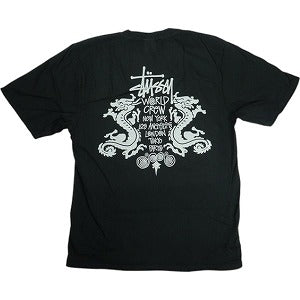 STUSSY ステューシー 25SS DOUBLE DRAGON PIGMENT DYED BLACK Tシャツ 黒 Size 【L】 【新古品・未使用品】 20822473