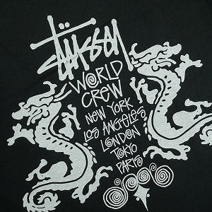 STUSSY ステューシー 25SS DOUBLE DRAGON PIGMENT DYED BLACK Tシャツ 黒 Size 【L】 【新古品・未使用品】 20822473