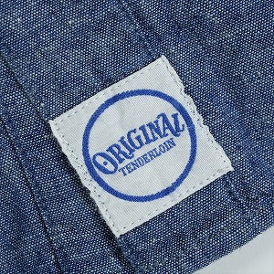 TENDERLOIN テンダーロイン HIGH NECK CHAMBRAY SHT BLUE 長袖シャツ 青 Size 【L】 【中古品-良い】 20822864