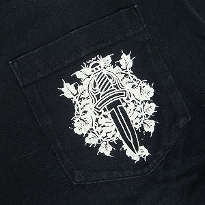 CHROME HEARTS クロム・ハーツ DAGGER NECK LOGO SS T-SHIRT BLACK Tシャツ オールド 黒 Size 【S】 【中古品-可】 20822894