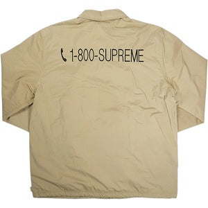 SUPREME シュプリーム 19AW 1-800 Coaches Jacket Tan コーチジャケット 茶 Size 【L】 【中古品-ほぼ新品】 20822947