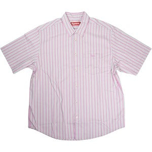SUPREME シュプリーム 24SS Loose Fit Multi Stripe S/S Shirt Blue 半袖シャツ ピンク Size 【L】 【中古品-非常に良い】 20822957