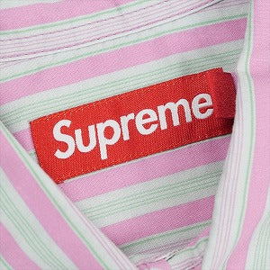 SUPREME シュプリーム 24SS Loose Fit Multi Stripe S/S Shirt Blue 半袖シャツ ピンク Size 【L】 【中古品-非常に良い】 20822957